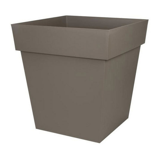 Plant pot EDA Tuscan Taupe Plastic Squared Ø 50 cm (49,5 x 49,5 x 52,5 cm) EDA