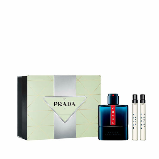 Men's Perfume Set Prada EDT Luna Rossa Ocean 3 Pieces - Cosmetic and Perfume Sets - Prada - Default Title