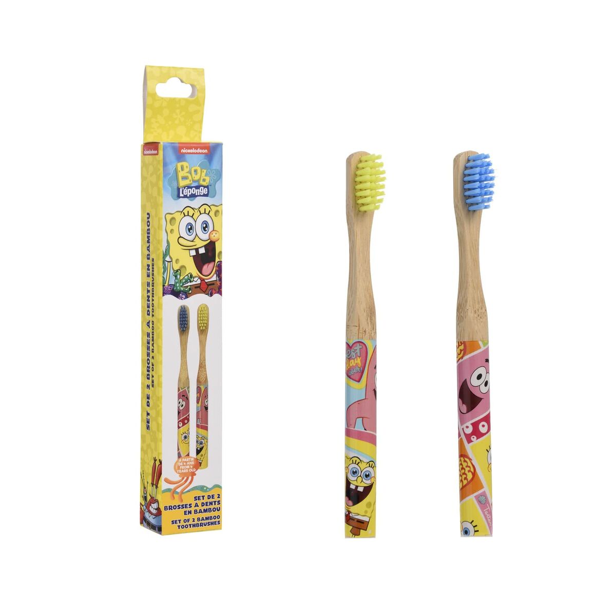 Toothbrush for Kids Take Care SpongeBob SquarePants 2 Pieces