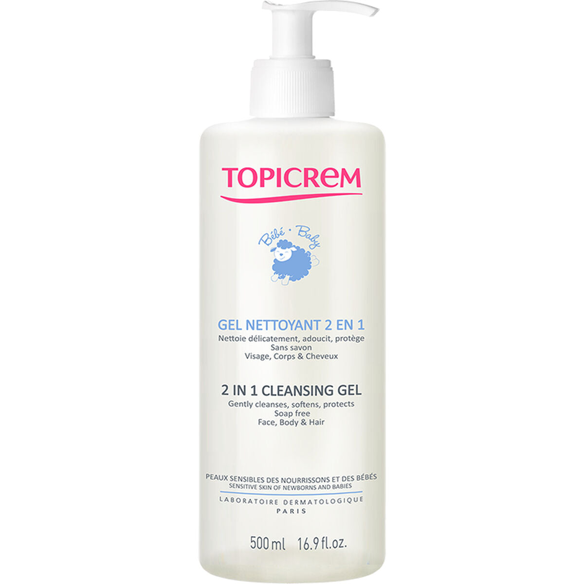 Childen's Gel and Shampoo for Atopic Skin Topicrem Cleansing 2-in-1 Topicrem