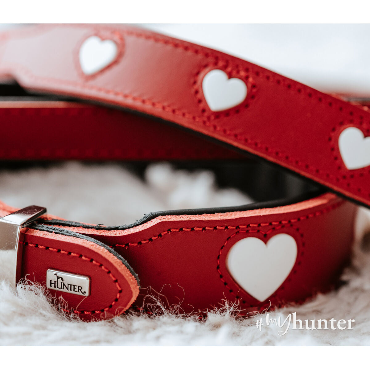 Dog collar Hunter Love S/M 35-43 cm Red