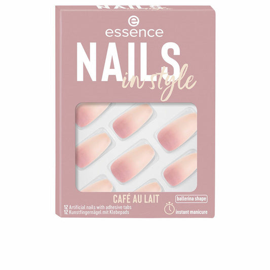 False nails Essence Nails In Style Self-adhesives Reusable Nº 16 Café au lait (12 Units)