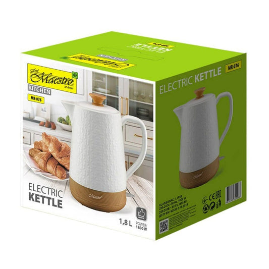 Kettle Feel Maestro MR-076 White Ceramic 1800 W 2 L