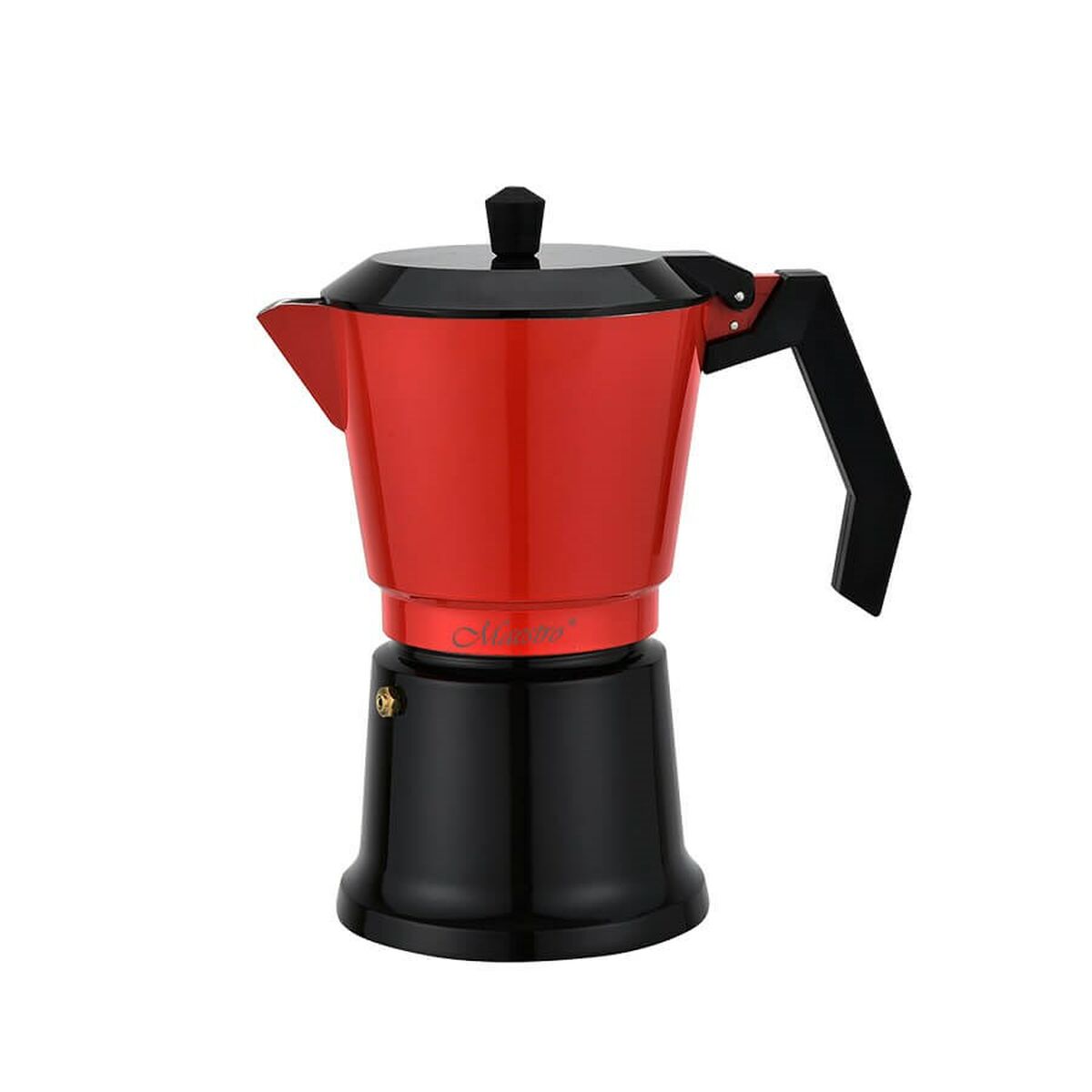 Italian Coffee Pot Feel Maestro MR-1657-9 Black Red Aluminium 450 ml 9 Cups