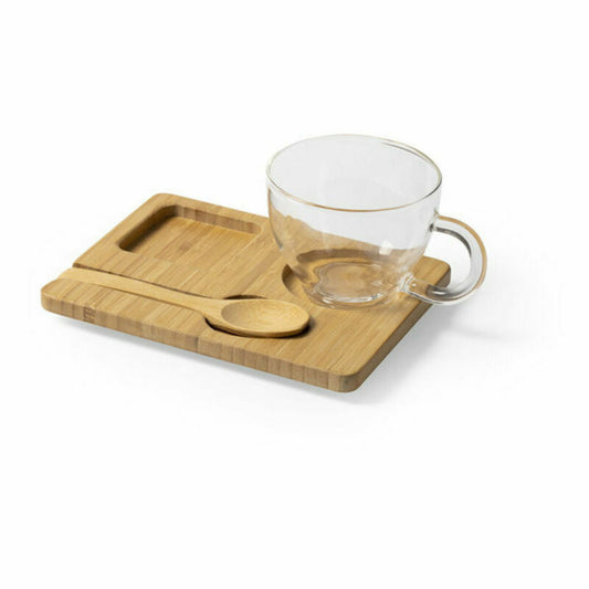 Cup with Plate 146482 (180 ml) BigBuy Home