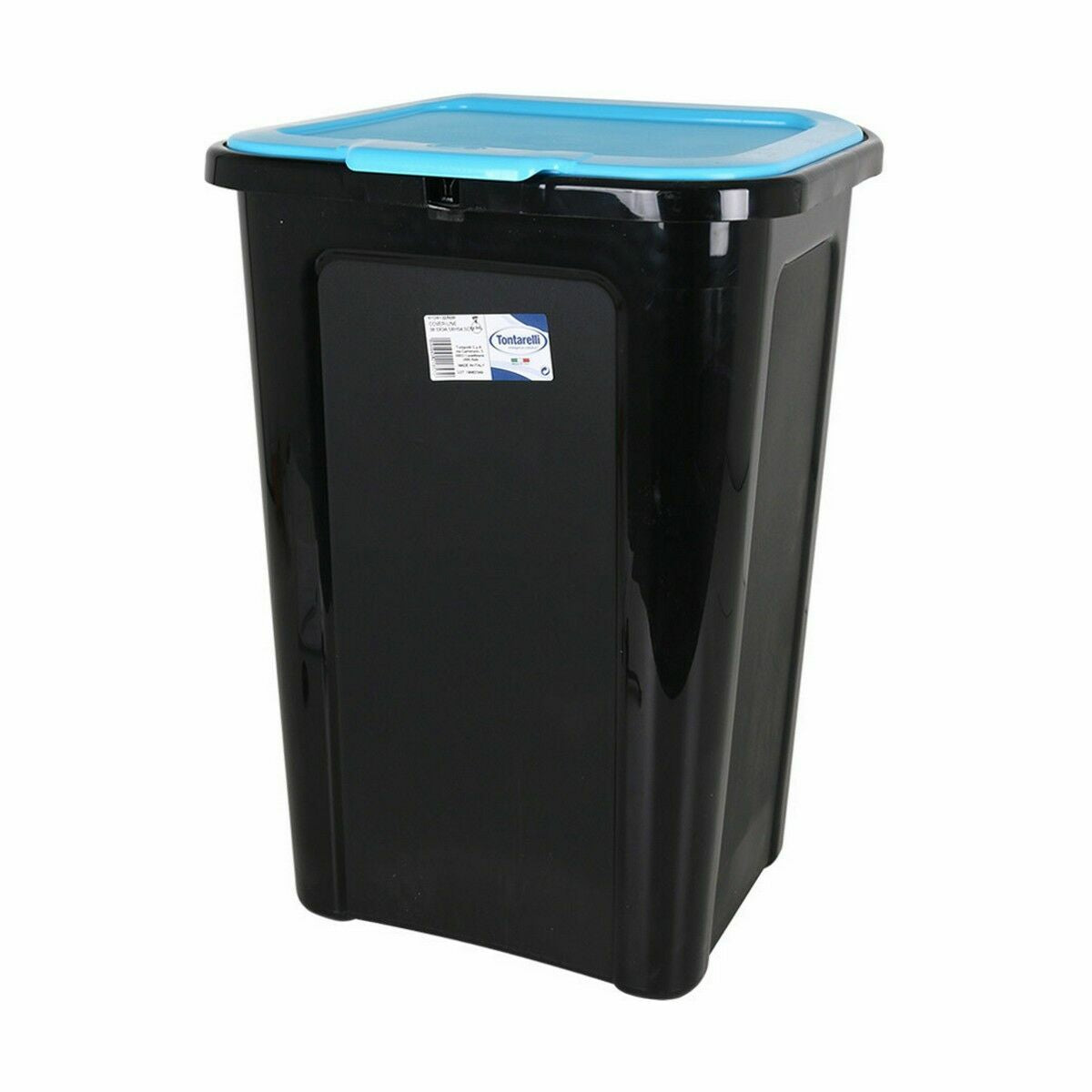 Rubbish Bin Tontarelli Coverline Blue 44 L Black 38,5 x 34,5 x 54,5 cm (6 Units)