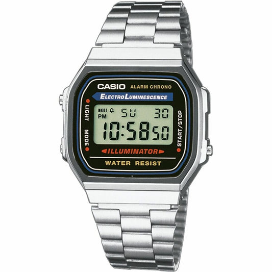 Unisex Watch Casio A168WA-1YES Black Silver Casio