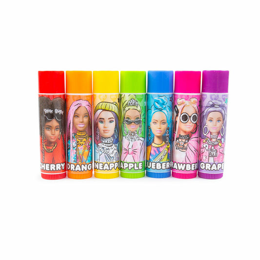 Coloured Lip Balm Barbie Children's 7 Pieces - Lipsticks Lip Glosses and Lip Pencils - Barbie - Default Title