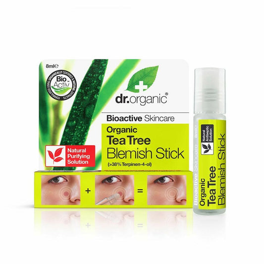 Acne Skin Treatment Dr.Organic DR00140 Roll-On Tea tree 8 ml