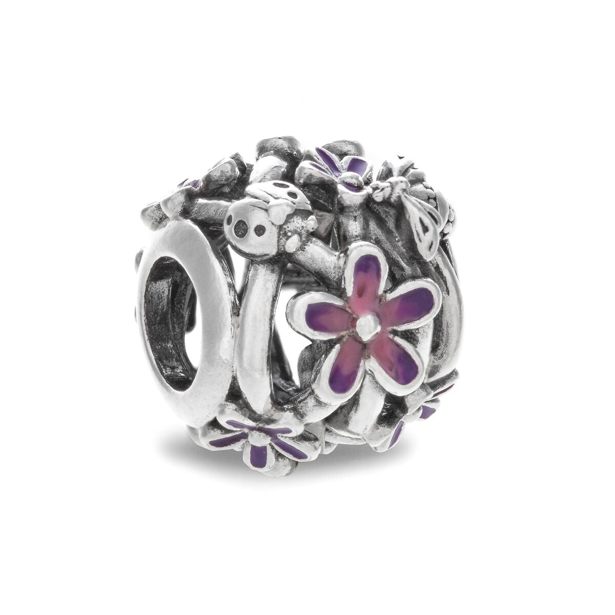 Ladies' Beads Pandora OPENWORK PURPLE DAISY Silver Purple byKim Pandora