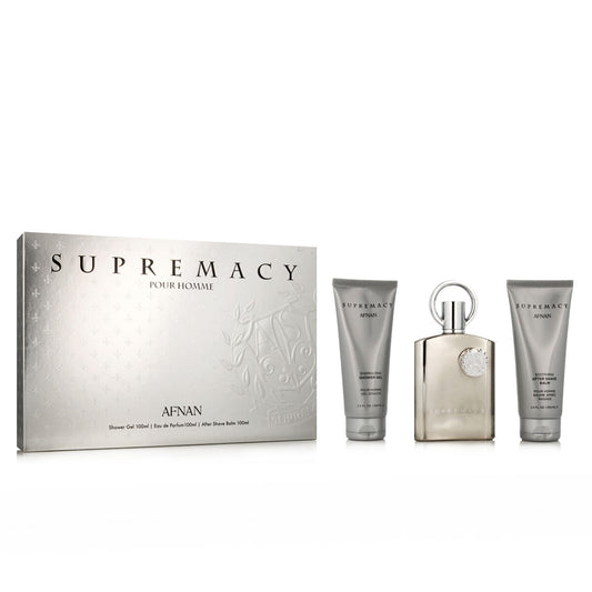 Men's Perfume Set Afnan Supremacy Silver EDP 3 Pieces - Cosmetic and Perfume Sets - Afnan - Default Title