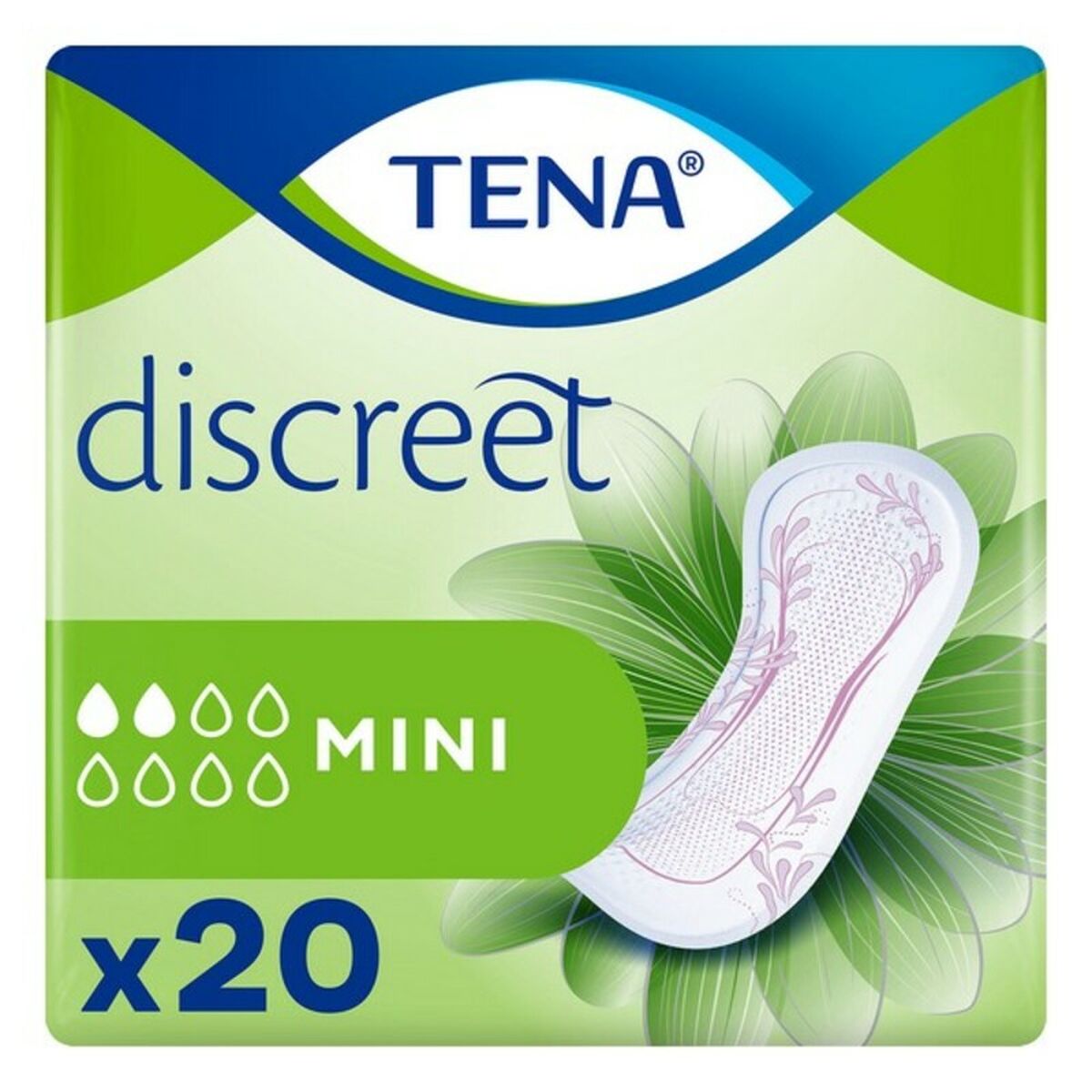 Incontinence Sanitary Pad Tena Discreet Mini 20 Units