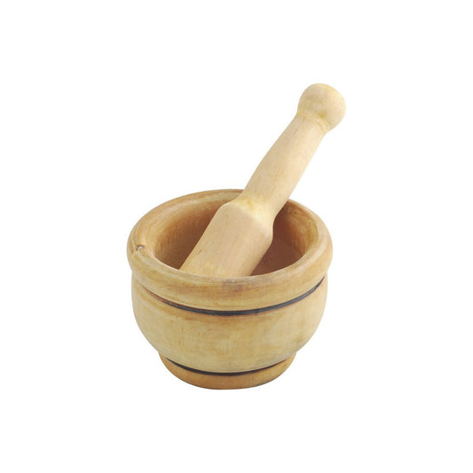 Mortar and pestle Metaltex Wood Ø 12 cm Metaltex