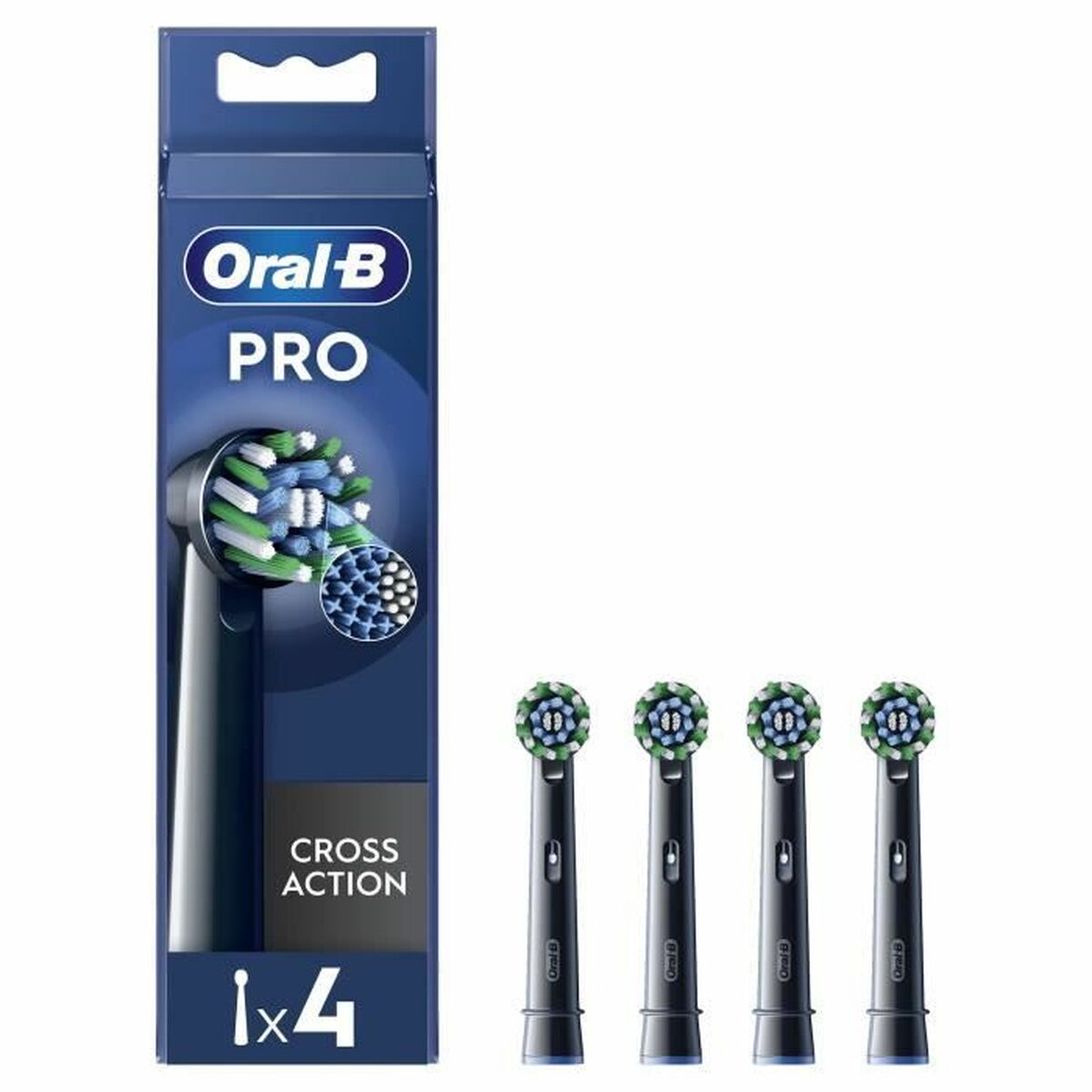 Replacement Head Oral-B Pro Cross action Black 4 Units - Oral hygiene - Oral-B - Default Title