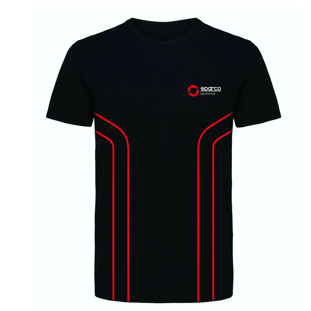 Men’s Short Sleeve T-Shirt Sparco GAMING Black Red