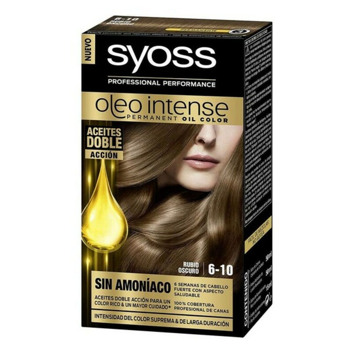 Permanent Dye Syoss Olio Intense Ammonia-free Nº 6,10 Dark Blonde