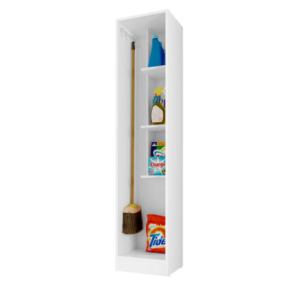 Broom cupboard Alexandra House Living White Wood MDP 35 x 170 x 32 cm 1 door Reversible