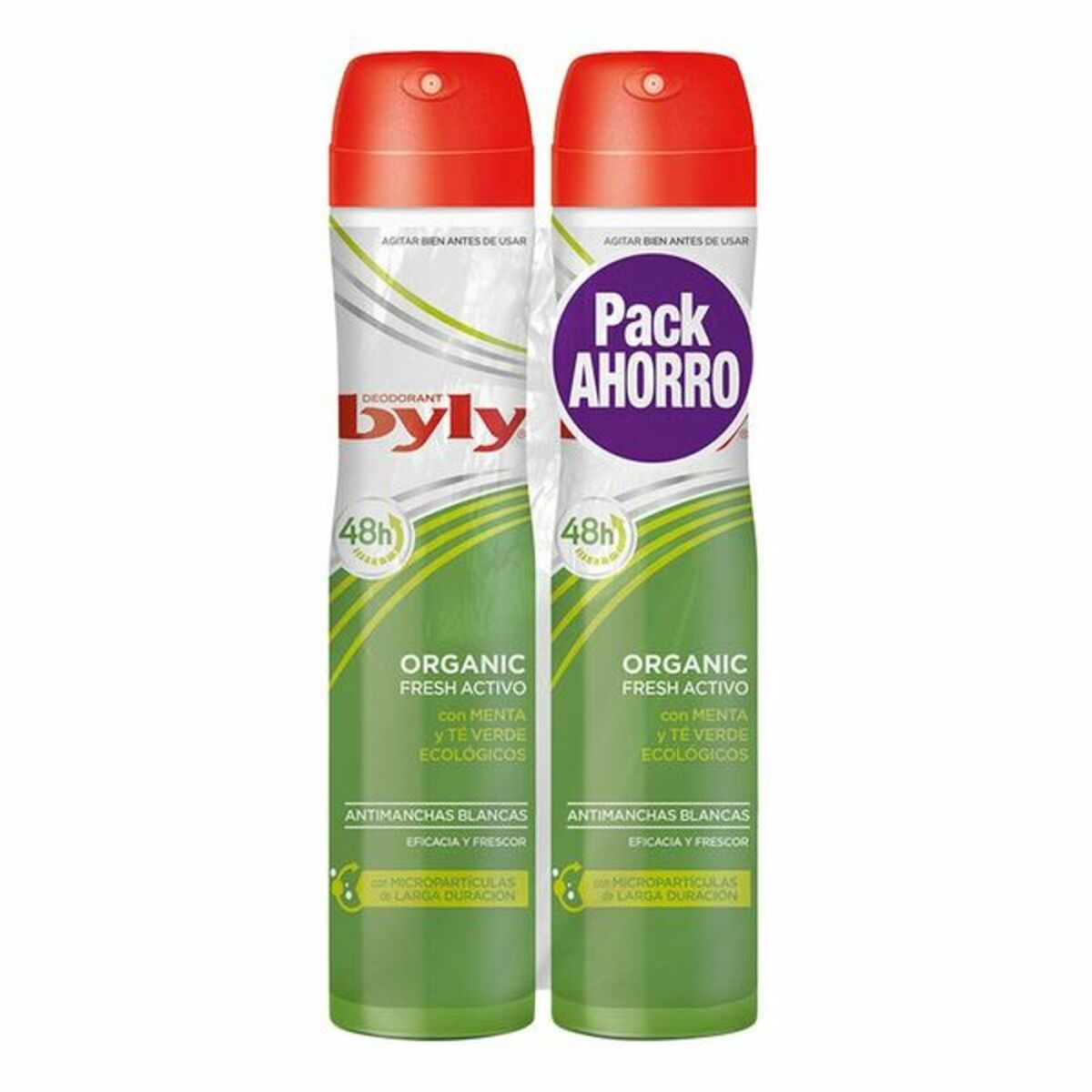 Spray Deodorant Organic Extra Fresh Byly (2 uds)