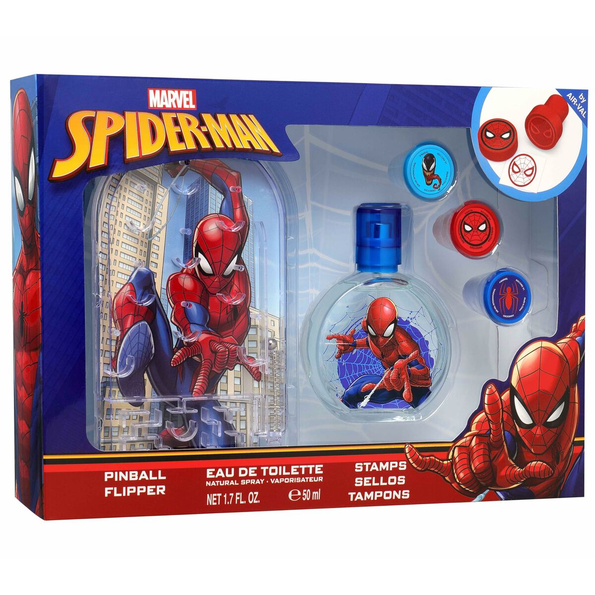 Children's Perfume Air-Val SPIDERMAN EDT 50+PINBALL EDT 50 ml 3 Pieces - Childrens perfumes - Air-Val - Default Title