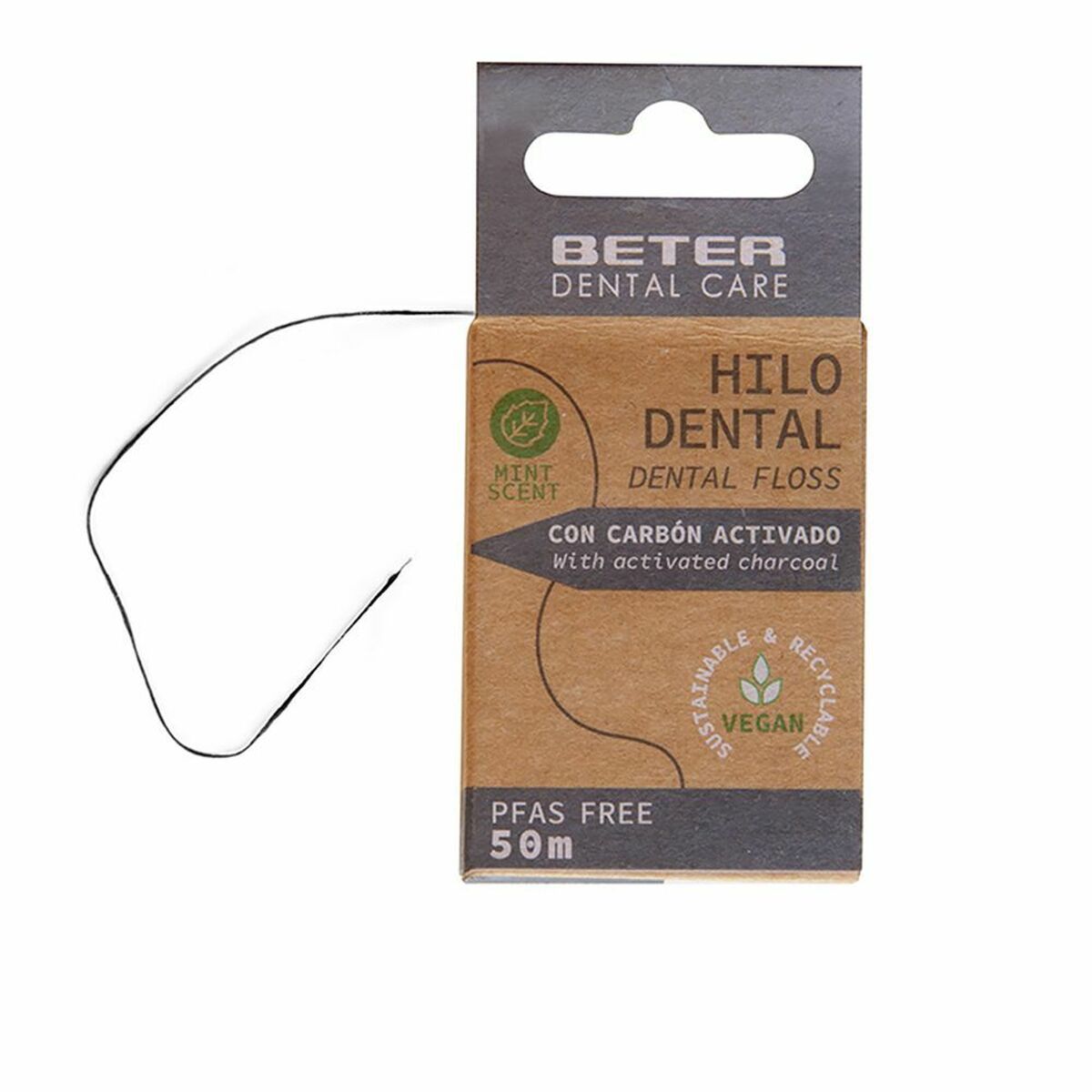 Dental Floss Beter 50 m Active charcoal