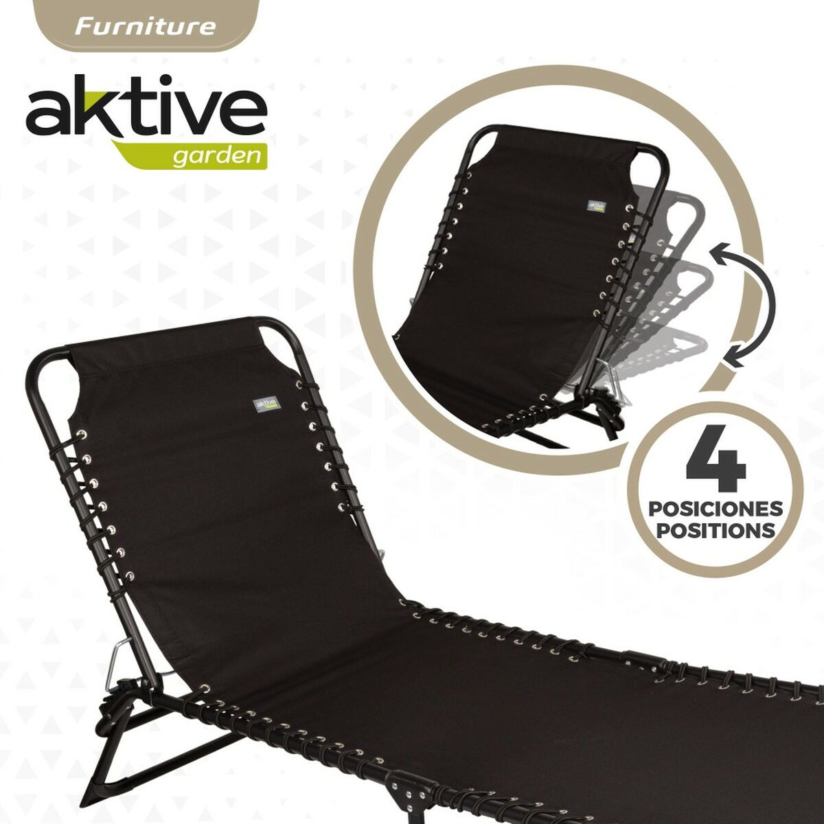 Sun-lounger Aktive 190 x 32 x 58 cm