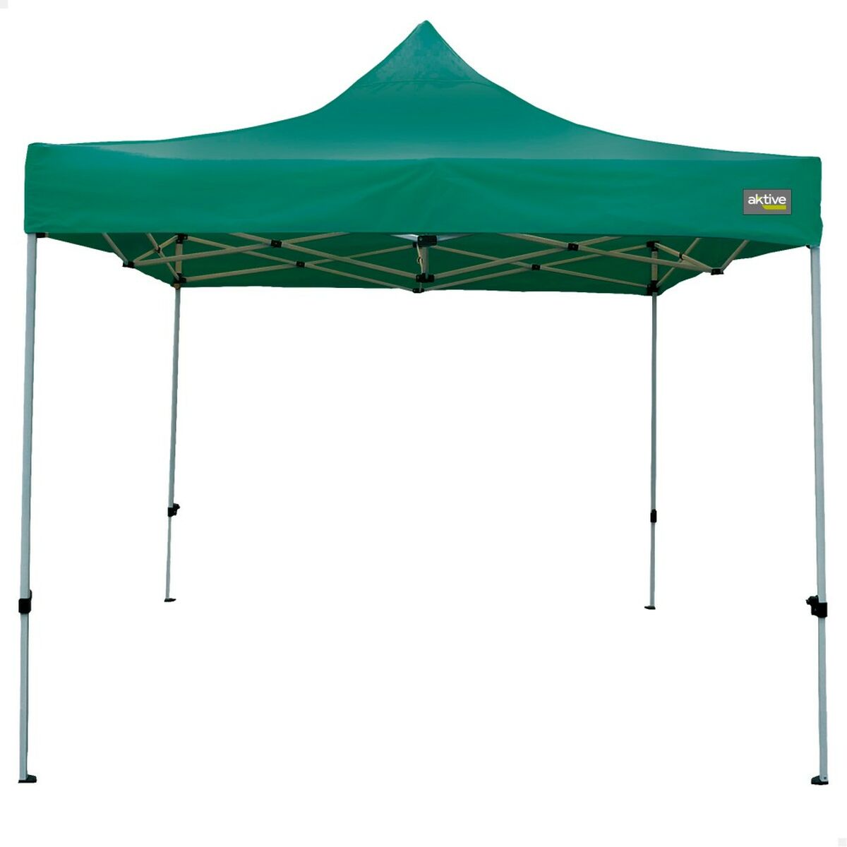 Gazebo Aktive Foldable Adjustable height Steel Polyester 420D Oxford Green 300 x 320 x 300 cm