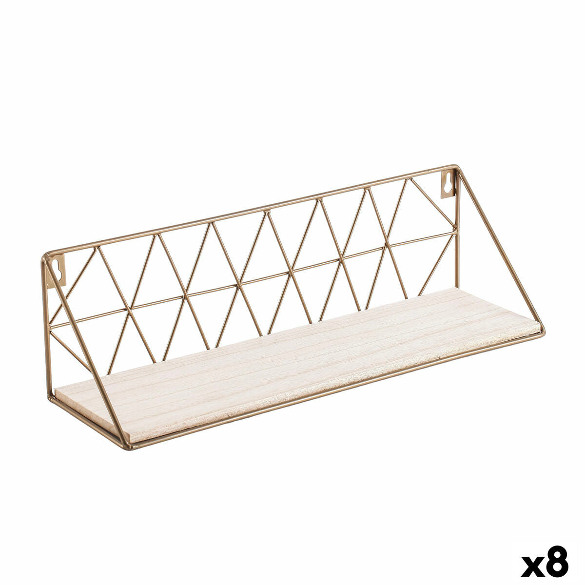 Shelves Vinthera Moa Steel Golden 40 x 12 x 12 cm (8 Units)