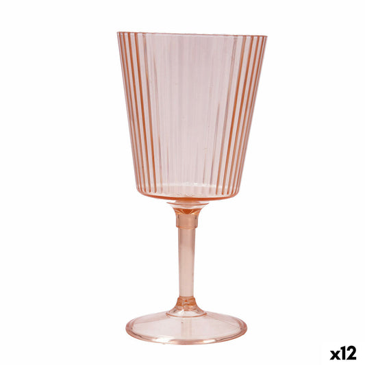 Wineglass Quid Sunset Coral Coral Plastic 400 ml (12 Units) Quid