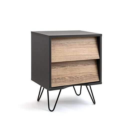 Nightstand Vinthera Moa Brown Grey 40 x 49,5 x 30 cm