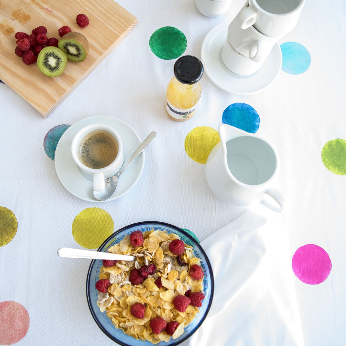 Tablecloth HappyFriday Confetti Multicolour 150 x 150 cm