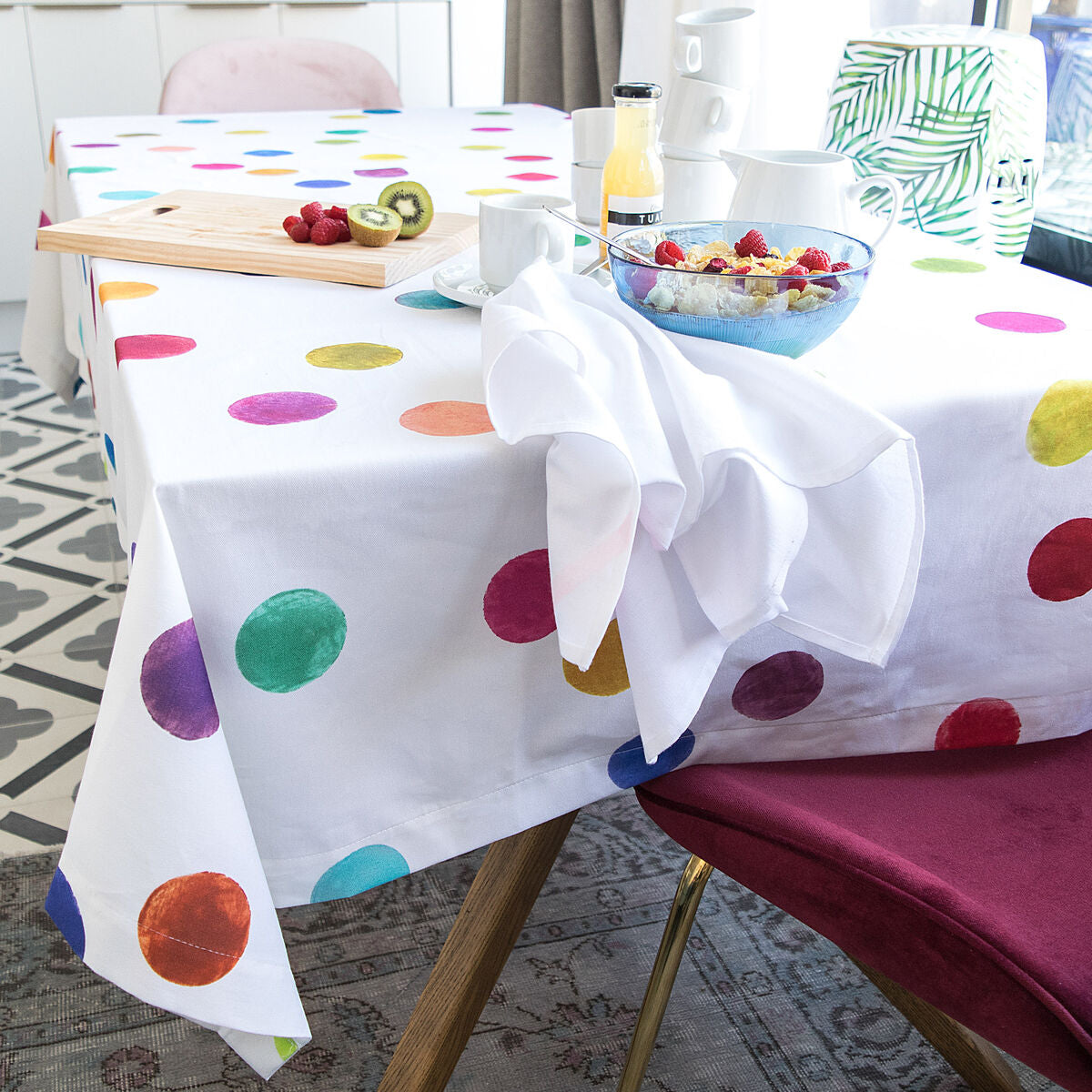 Tablecloth HappyFriday Confetti Multicolour 150 x 250 cm