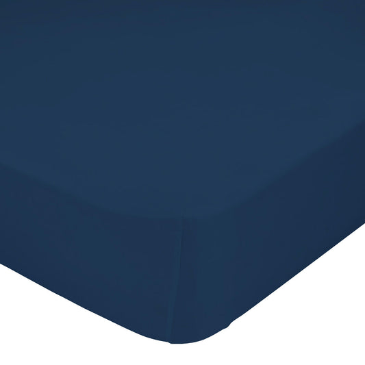 Fitted sheet HappyFriday BASIC Navy Blue 140 x 200 x 32 cm