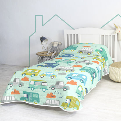 Bedspread (quilt) HappyFriday Moshi Moshi Multicolour 180 x 260 cm Cars