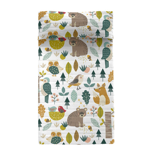 Bedspread (quilt) HappyFriday Moshi Moshi Multicolour 180 x 260 cm Forest