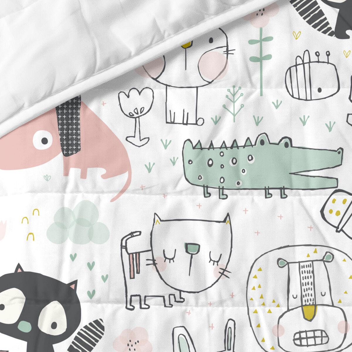 Bedspread (quilt) HappyFriday Moshi Moshi Multicolour 180 x 260 cm animals