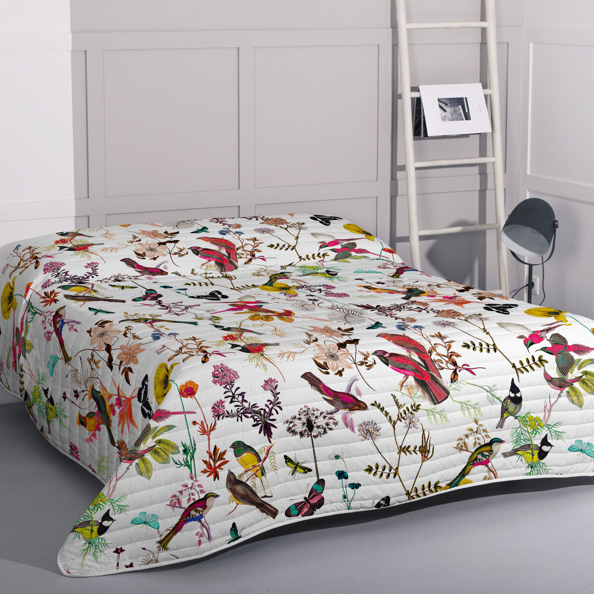 Bedspread (quilt) HappyFriday HF Birds of paradise Multicolour 270 x 260 cm