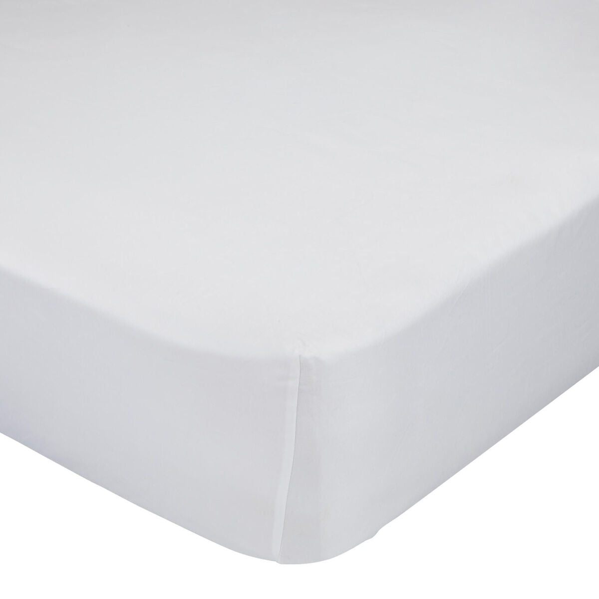 Fitted bottom sheet HappyFriday Basic White 180 x 200 x 32 cm