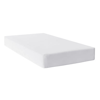 Fitted bottom sheet HappyFriday Basic White 105 x 200 x 32 cm