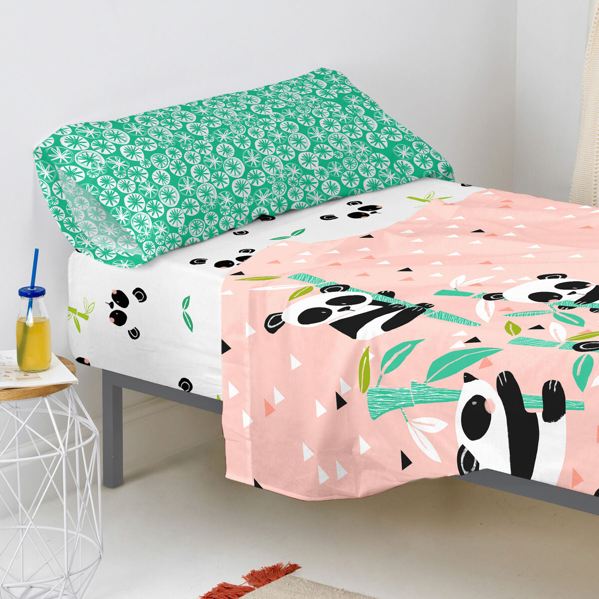 Fitted sheet HappyFriday MOSHI MOSHI Multicolour 105 x 200 x 32 cm