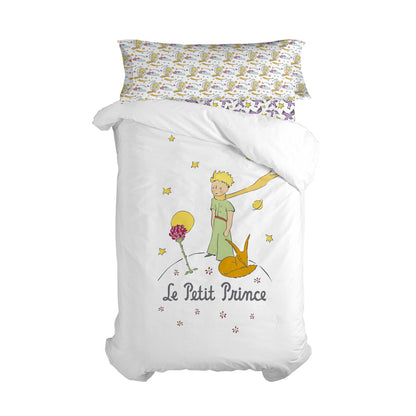 Duvet cover set HappyFriday Le Petit Prince Ses Amis Multicolour 2 Pieces