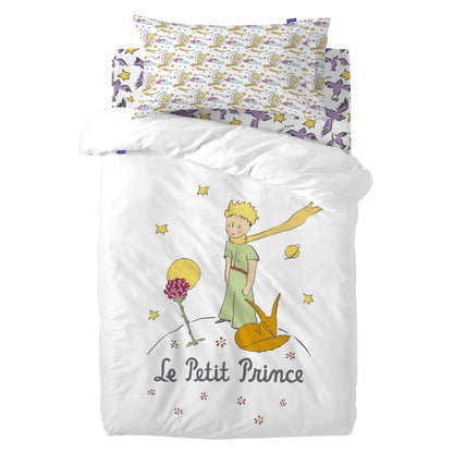 Duvet cover set HappyFriday Le Petit Prince Ses Amis Multicolour Baby Crib 2 Pieces