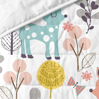 Bedspread (quilt) HappyFriday Moshi Moshi Multicolour 200 x 260 cm Deer Forest