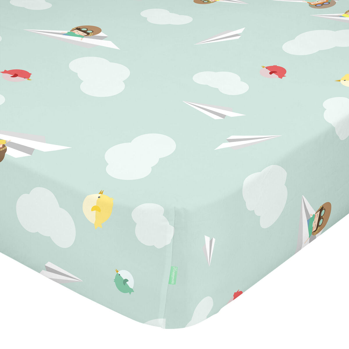 Fitted sheet HappyFriday HAPPYNOIS Multicolour 105 x 200 x 32 cm