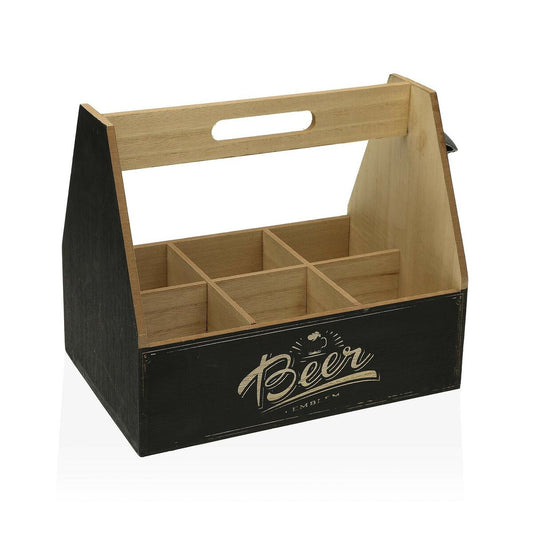 Bottle Stand Versa 6 bottles 18 x 5 x 18 cm Metal MDF Wood Versa