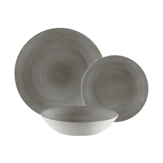 Tableware Versa Pia Grey Porcelain 18 Pieces Versa