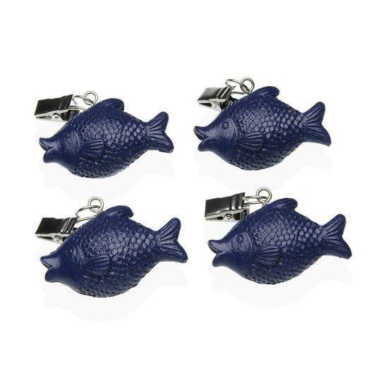 Tablecloth Clip Versa 6 x 4 cm Fish 4 Pieces Versa