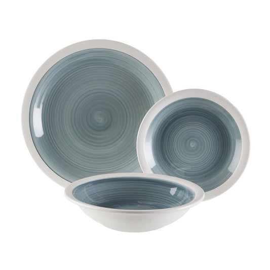 Tableware Versa Blue 26,5 x 26,5 cm 18 Pieces Versa