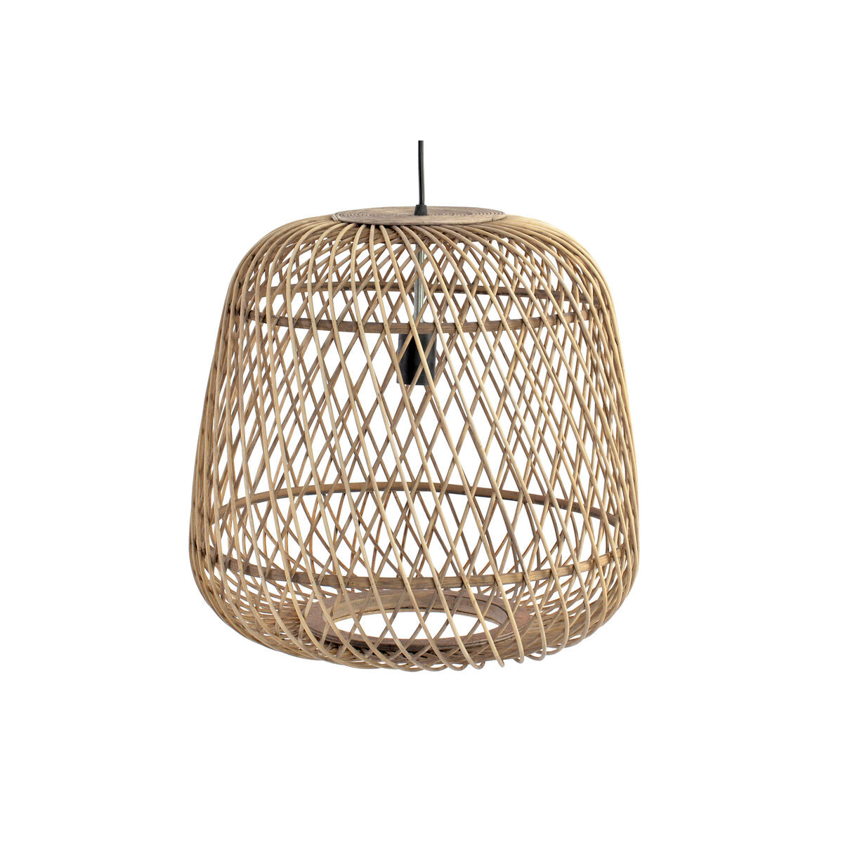 Ceiling Light DKD Home Decor Light brown Rattan (44 x 44 x 41 cm)