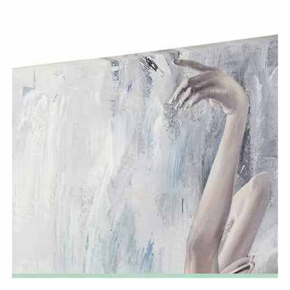 Painting DKD Home Decor Canvas Grey Blue Wood White (100 x 3 x 100 cm) (2 Units)