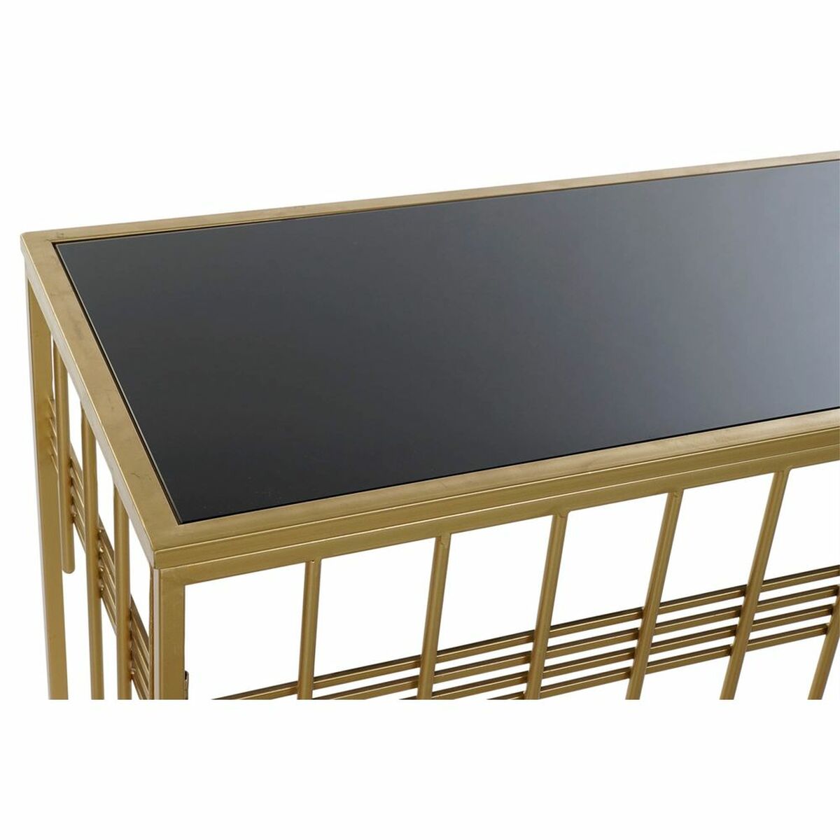 Console DKD Home Decor Crystal Black Golden Metal 120 x 40 x 81 cm